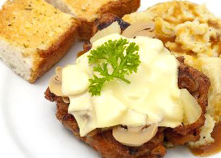Grilled Chicken toped Cheese & Champignon