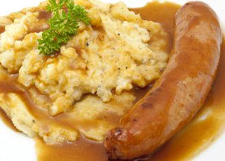 Pork Sausage with Mashed Potato
